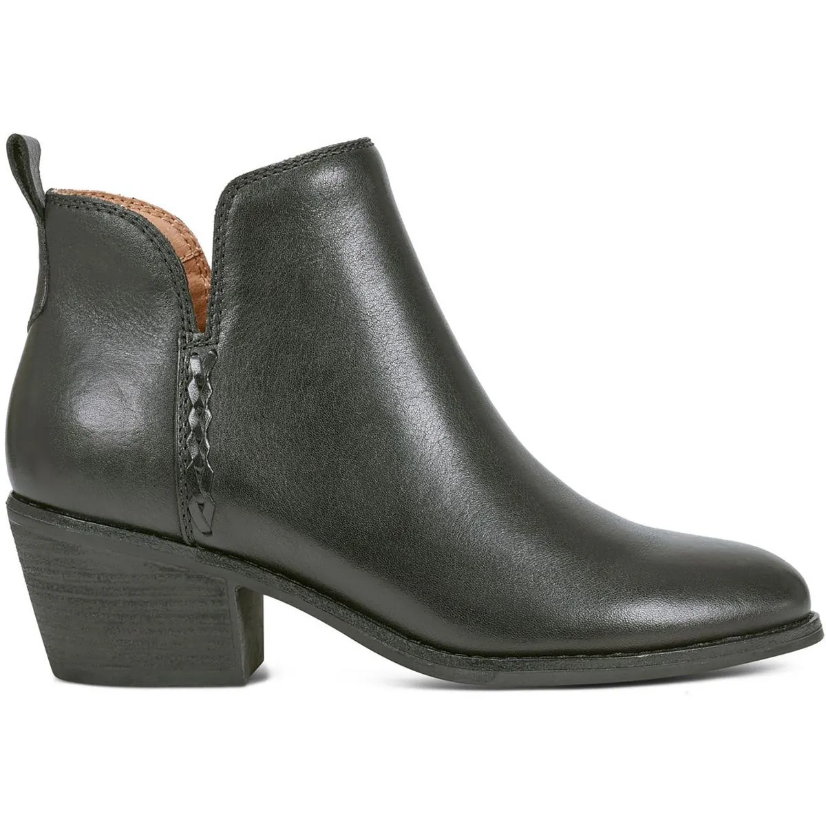 marisole Womens Zipper Leather Ankle Boots