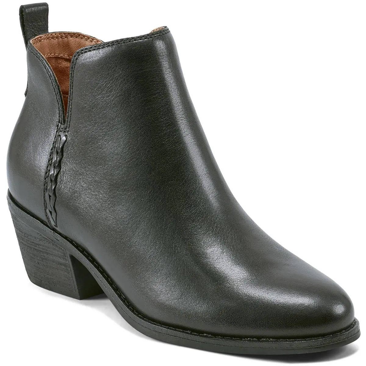 marisole Womens Zipper Leather Ankle Boots