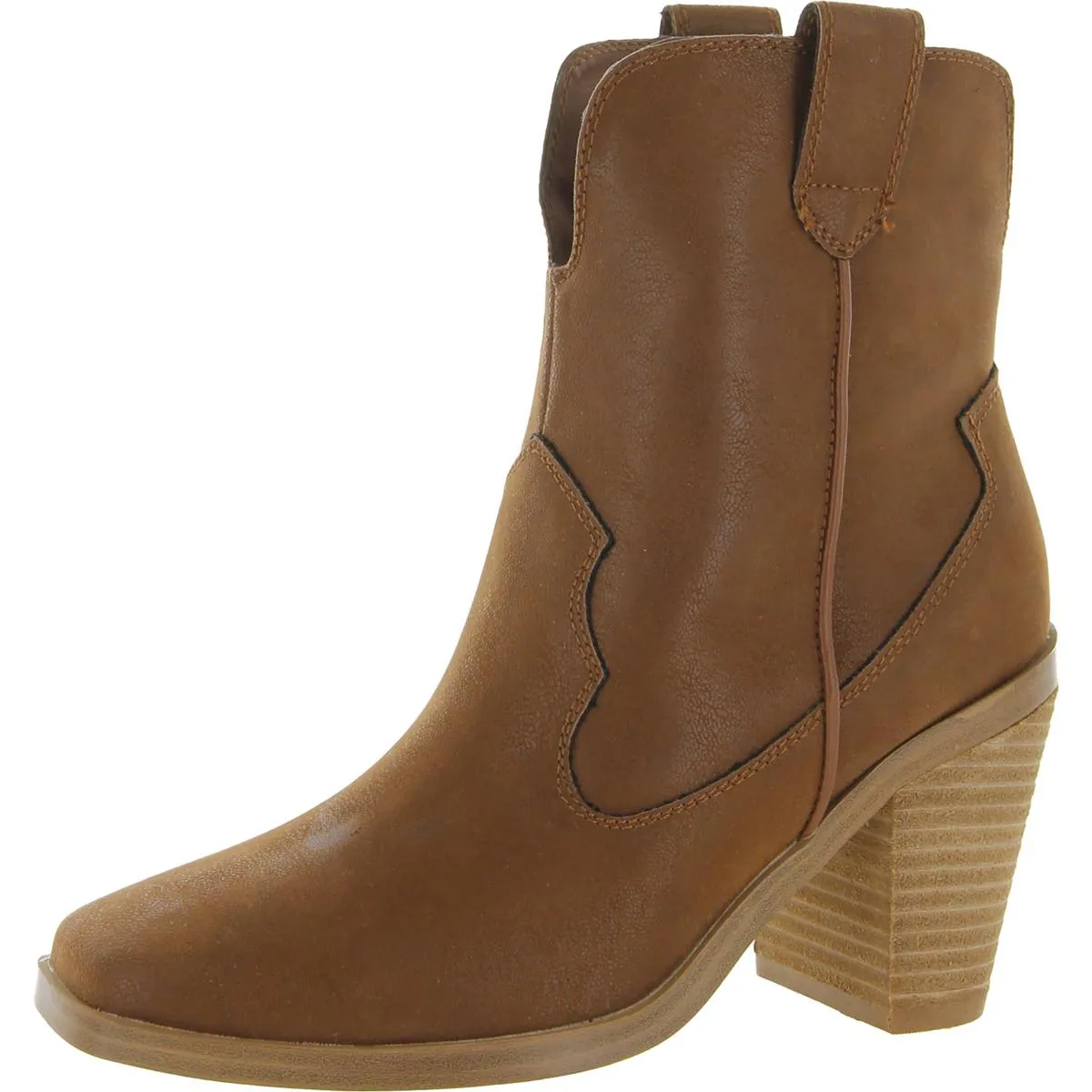 Markus Womens Leather Square Toe Ankle Boots