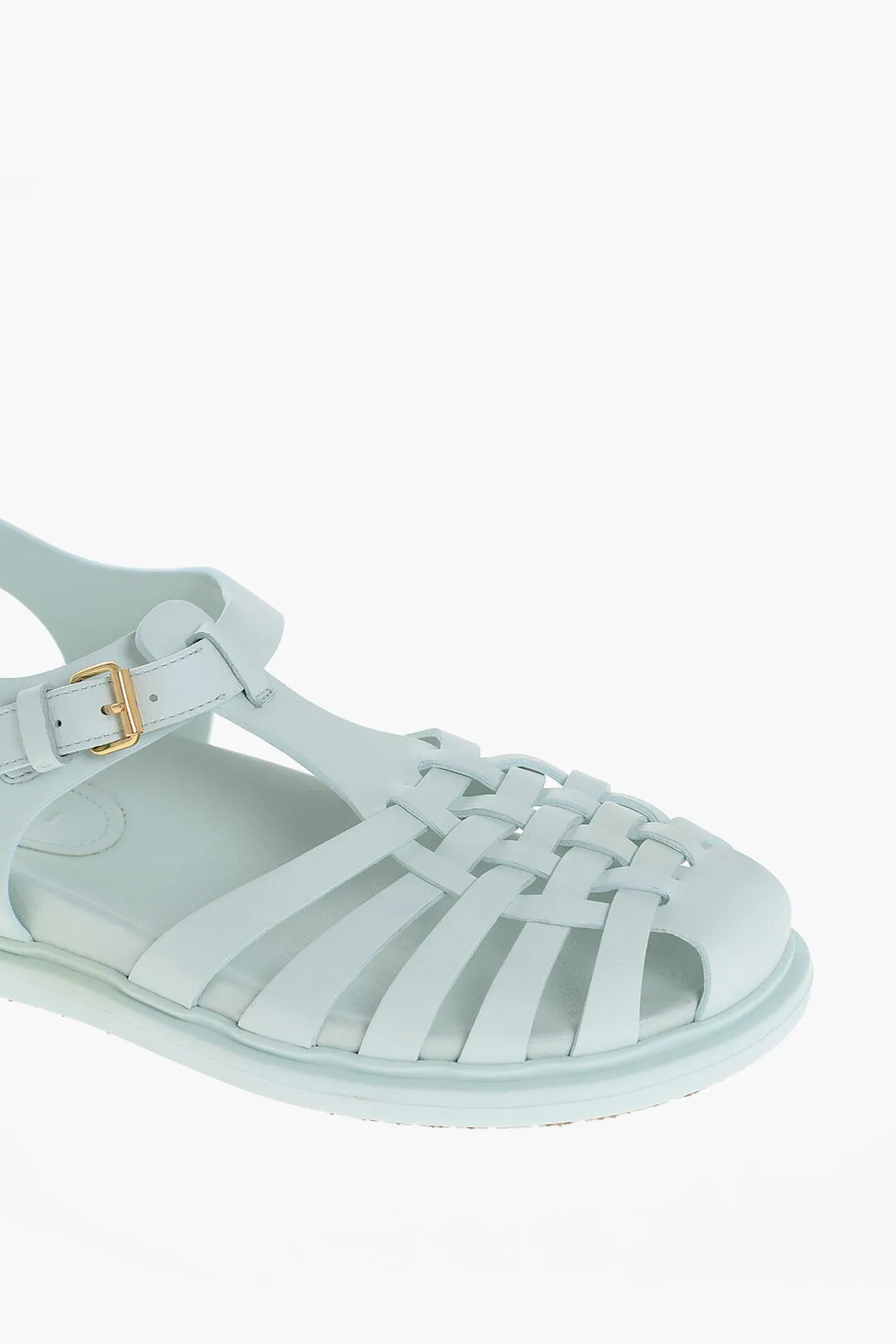 Marni Woven Leather Sandals With Rubber Sole
