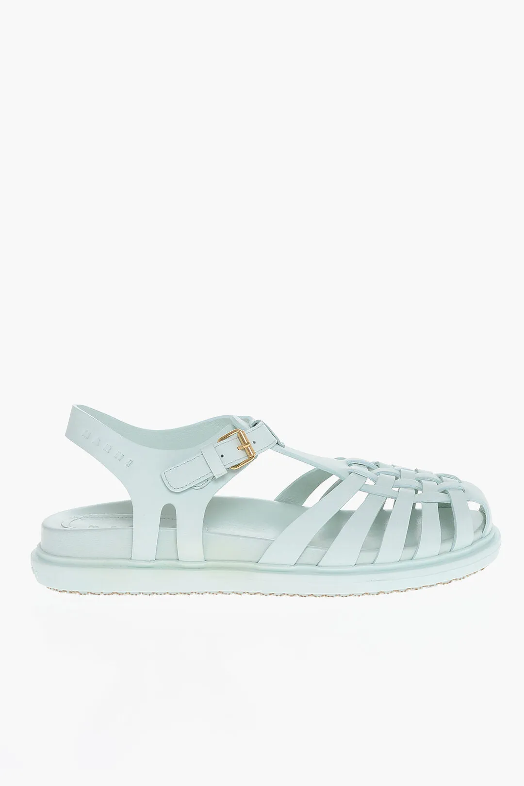 Marni Woven Leather Sandals With Rubber Sole