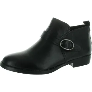 MAVERICK Womens Buckle Leather Ankle Boots