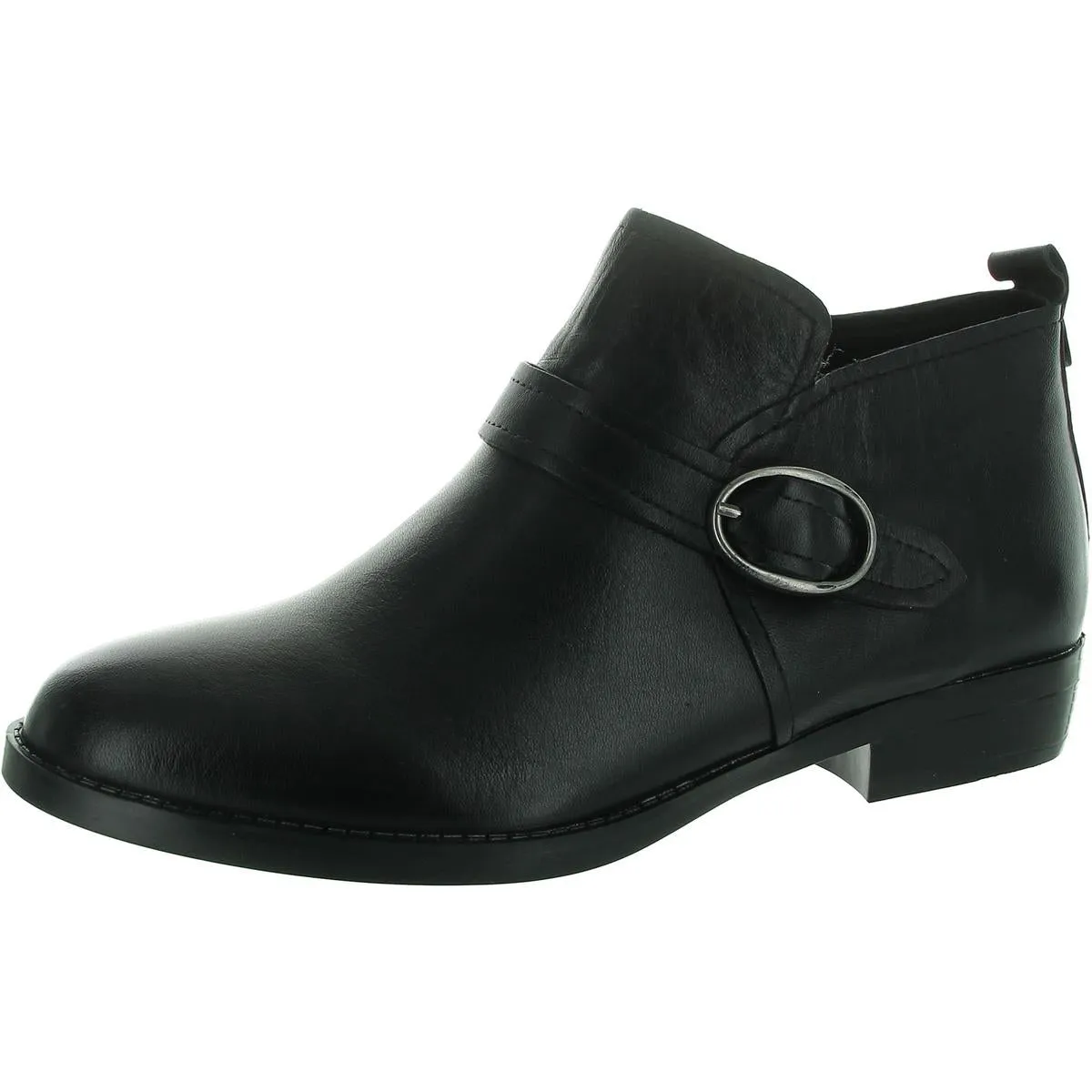 MAVERICK Womens Buckle Leather Ankle Boots