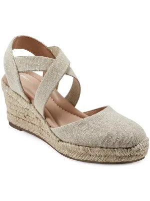 MEZA7 Womens Almond toe Slip on Wedge Heels