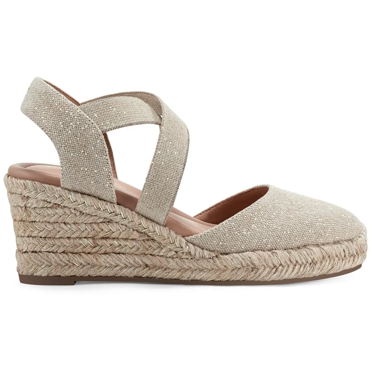 MEZA7 Womens Almond toe Slip on Wedge Heels