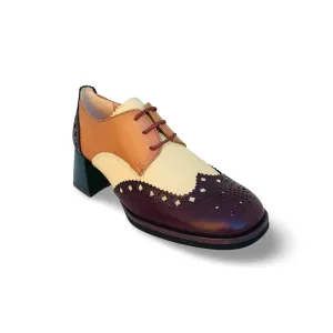Milan Brown Lace Up Spat
