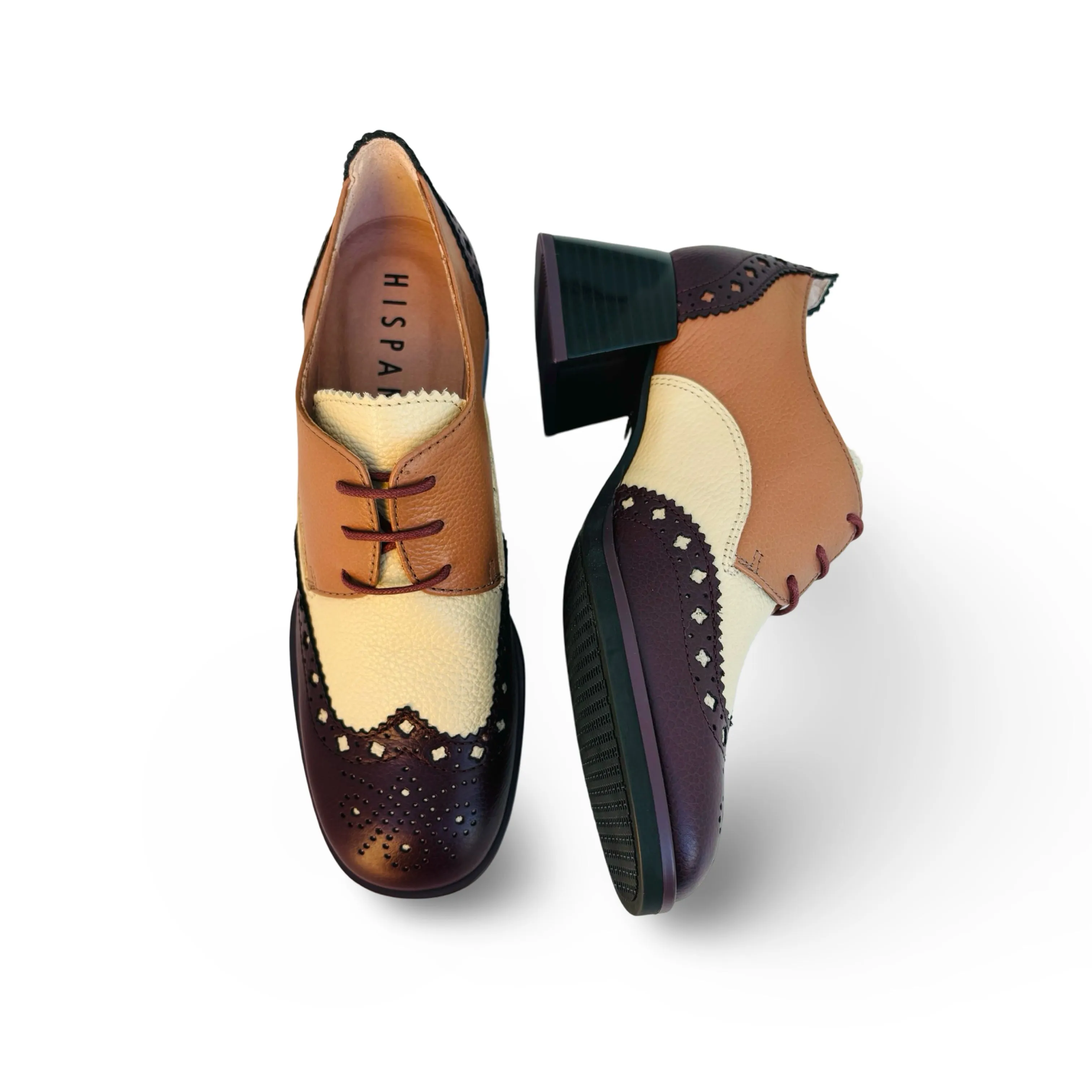 Milan Brown Lace Up Spat