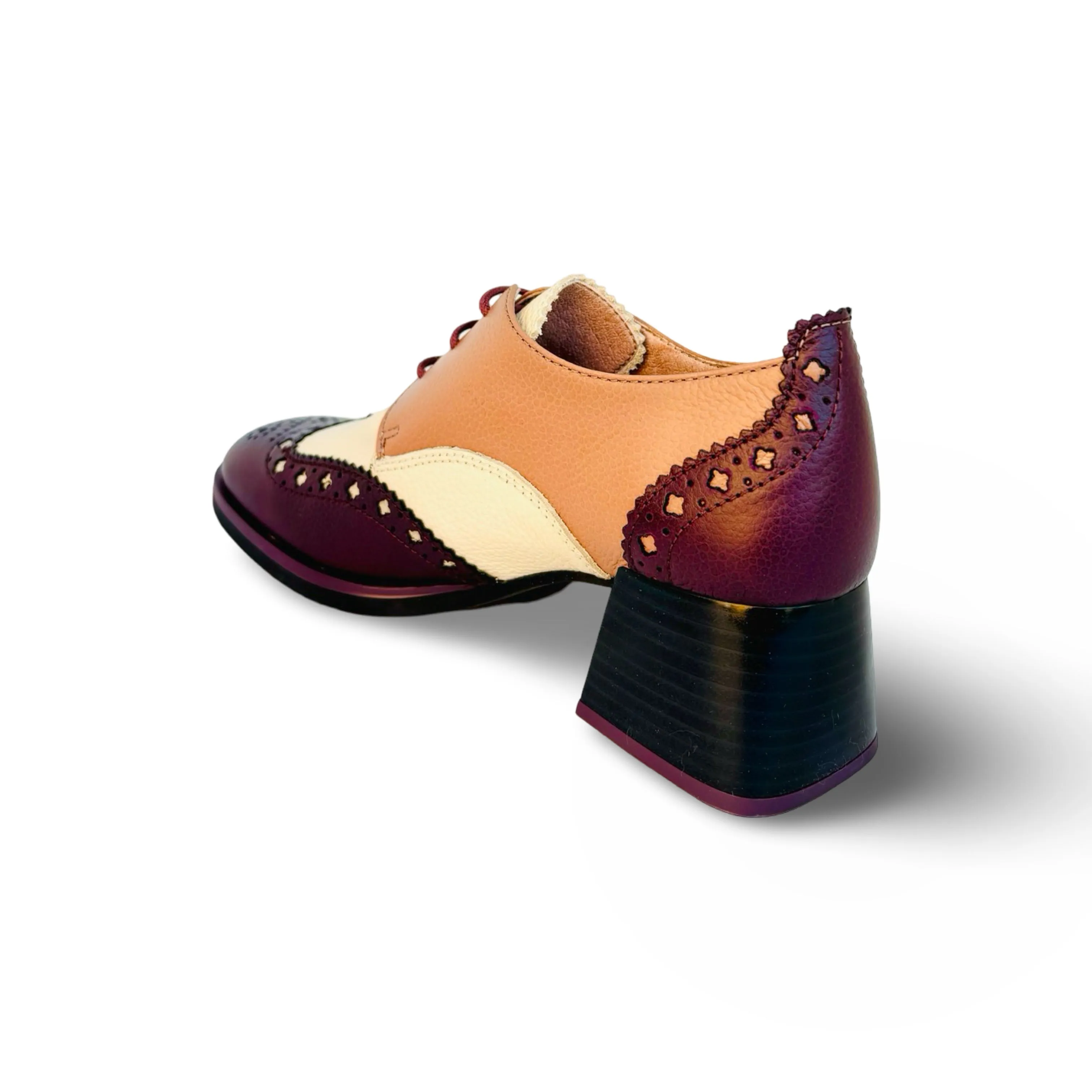 Milan Brown Lace Up Spat