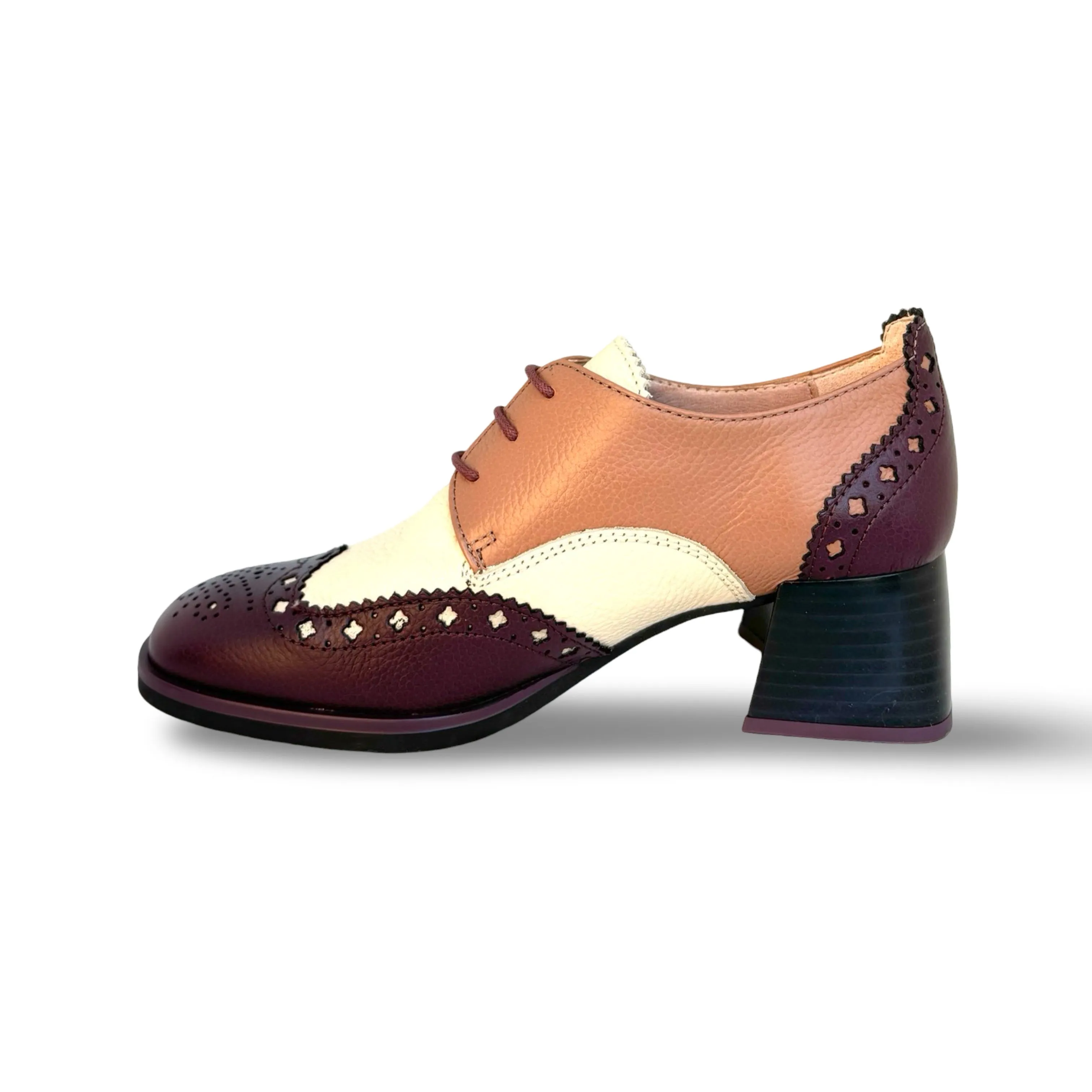 Milan Brown Lace Up Spat