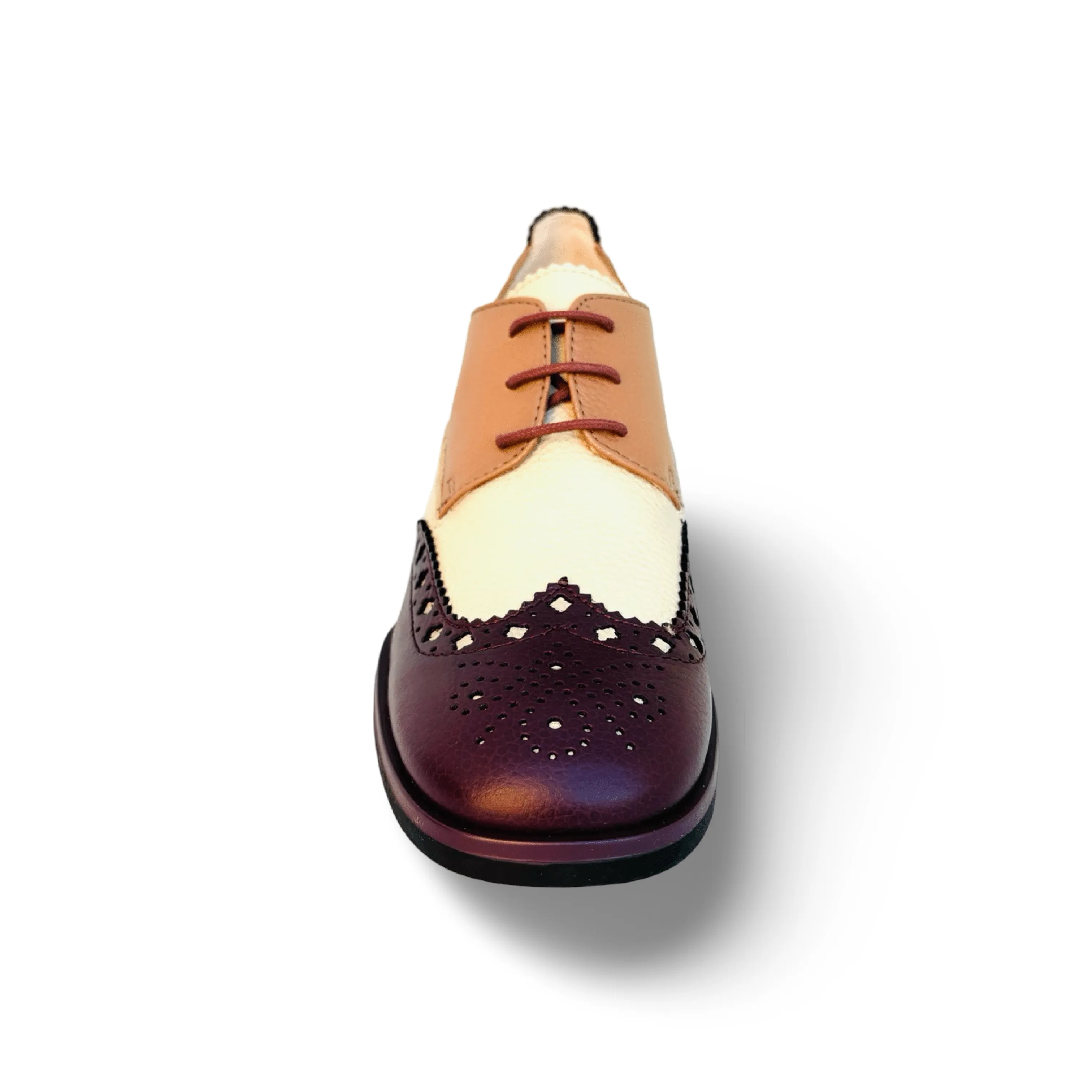 Milan Brown Lace Up Spat