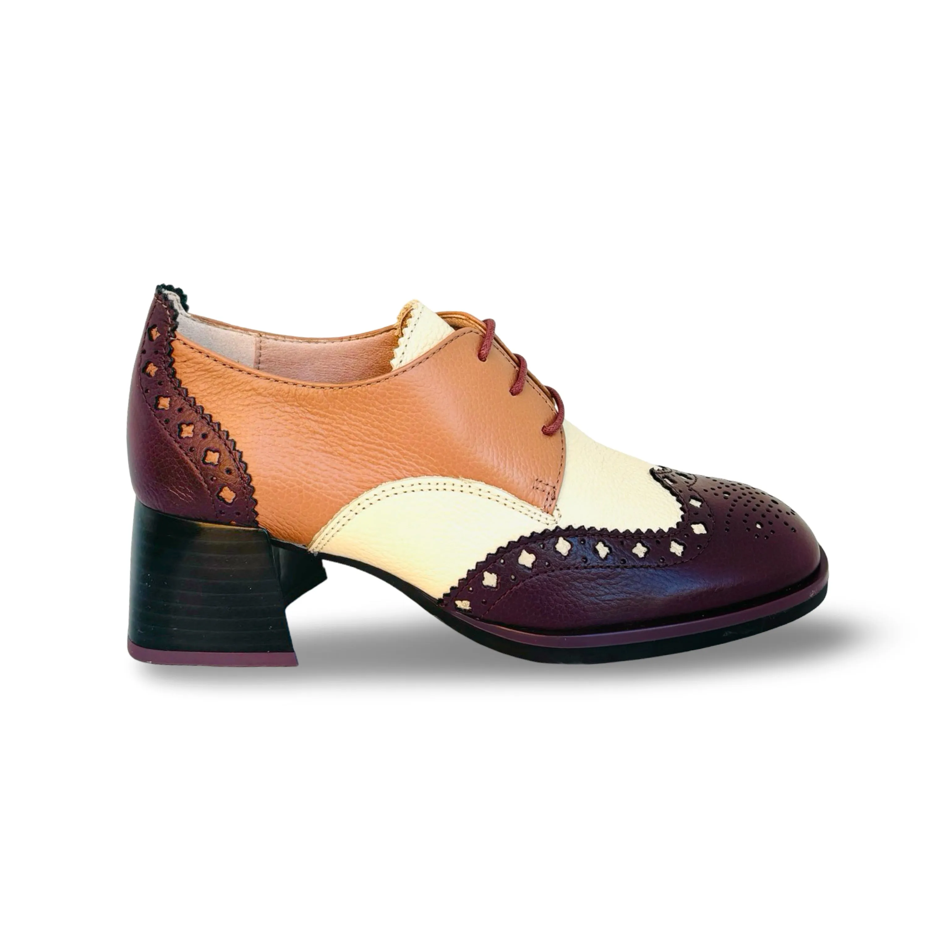 Milan Brown Lace Up Spat