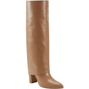 miLeina Womens Solid Leather Knee-High Boots