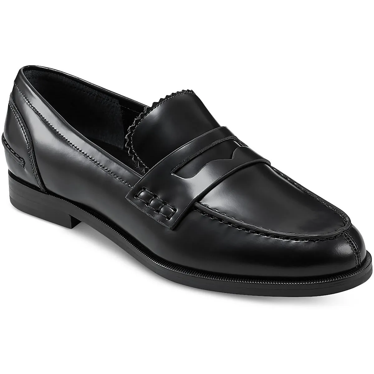 MILTON Womens Leather Slip on Loafers