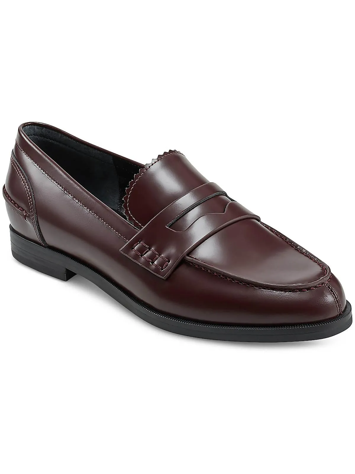 MILTON Womens Leather Slip on Loafers