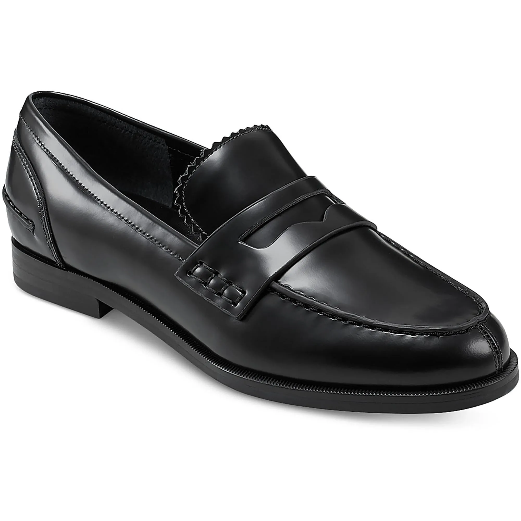 MILTON Womens Leather Slip on Loafers