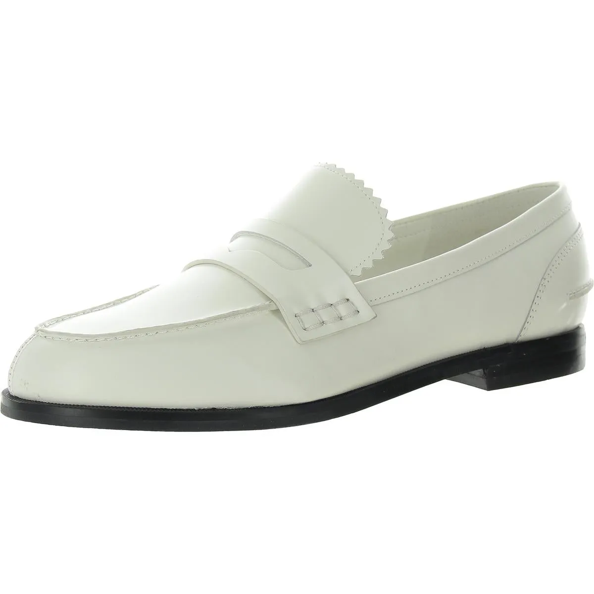 MILTON Womens Leather Slip on Loafers