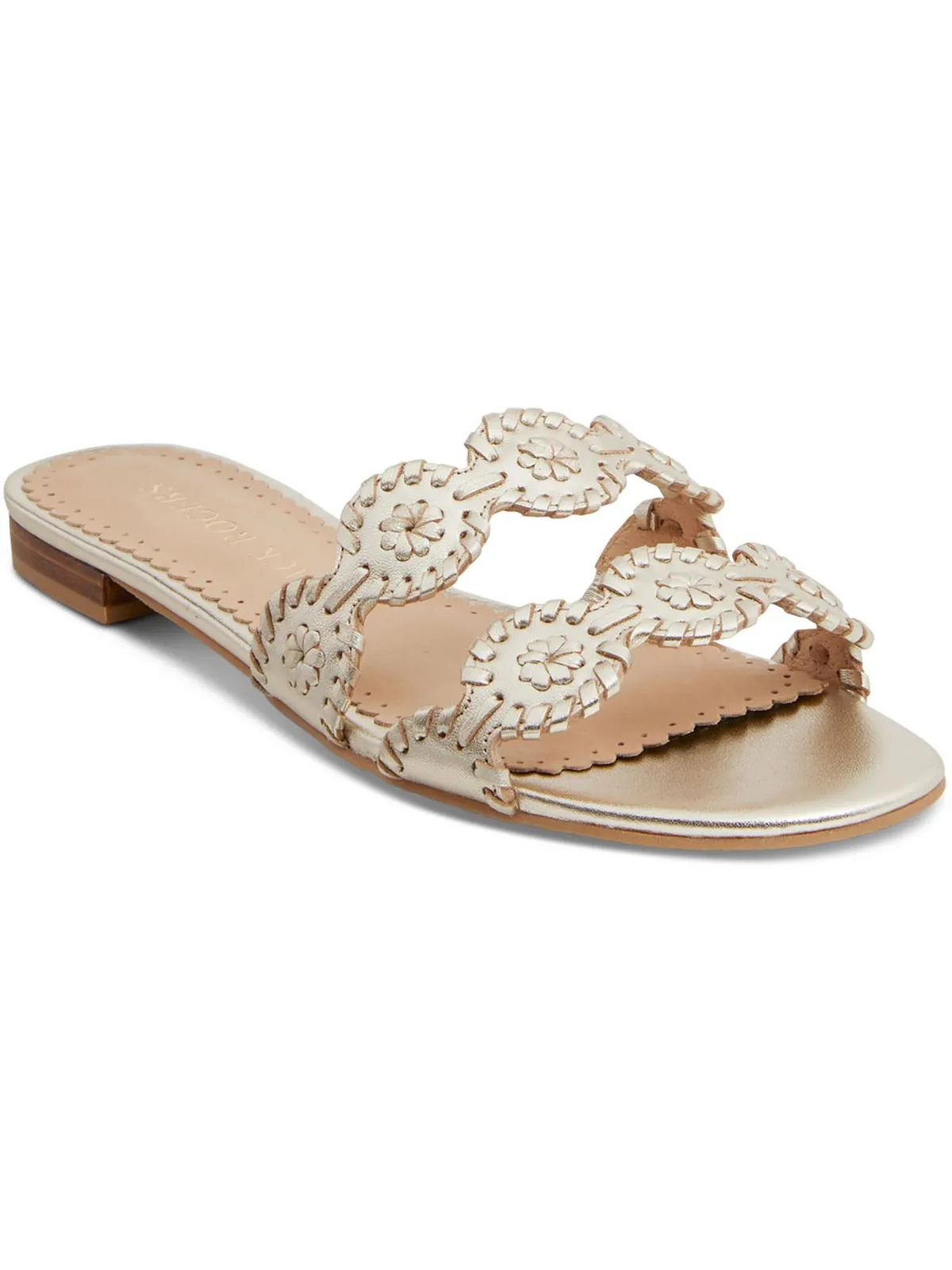 Mini Lauren Slide Womens Embroidered Slip On Slide Sandals