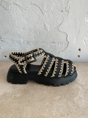 Minx Chloe Black Ivory Stitch