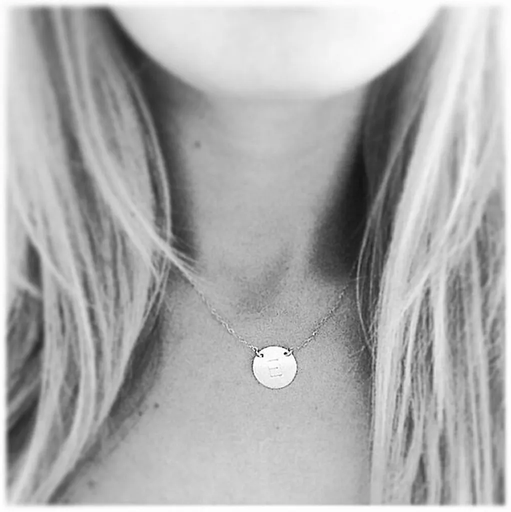 Misuzi Chloe Initial Necklace Rose Gold