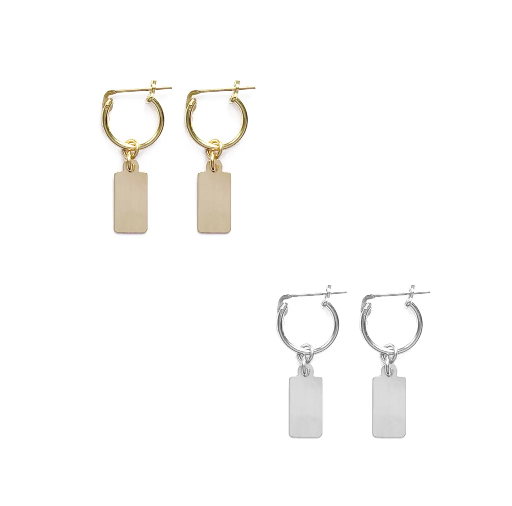 Misuzi Kitt Tag Hoop Silver