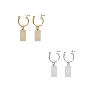 Misuzi Kitt Tag Hoop Silver