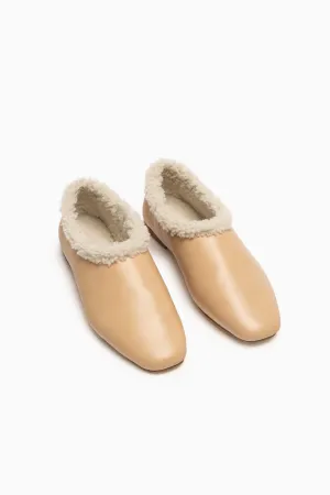 Mittens Winter Slippers in Beige
