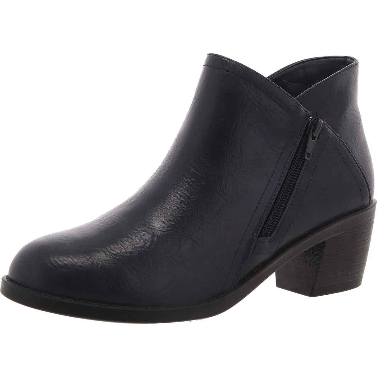 MORGANA Womens Zipper Manmade Ankle Boots