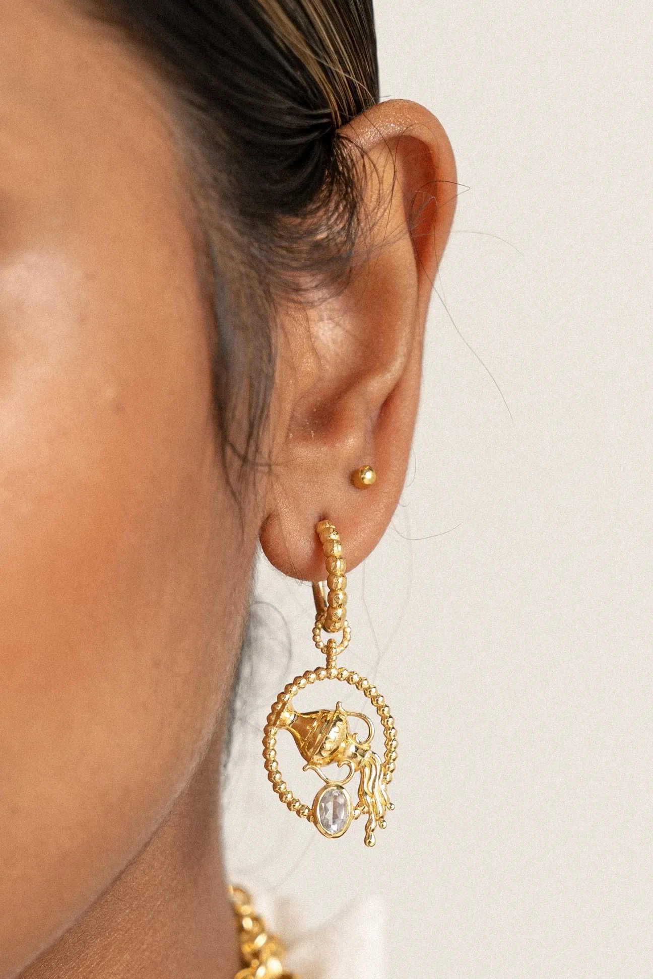 Mountain & Moon Aquarius Earrings