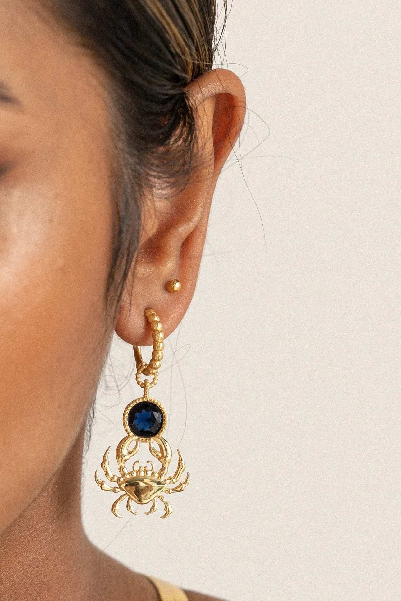 Mountain & Moon Cancer Earrings