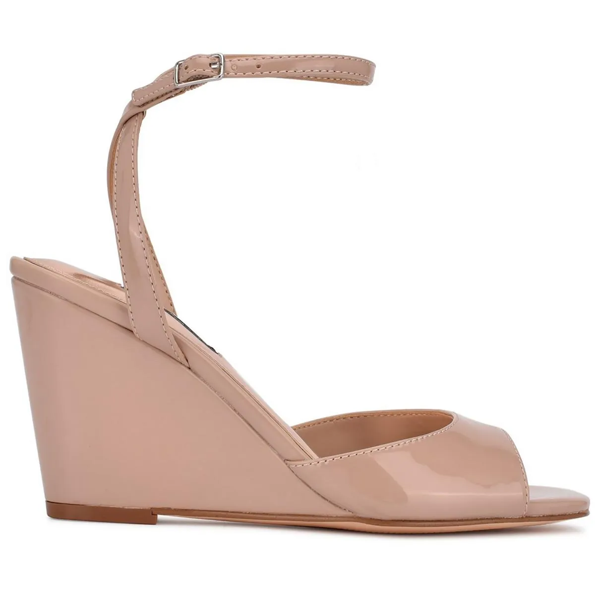 Nevr Womens Patent Dressy Wedge Sandals