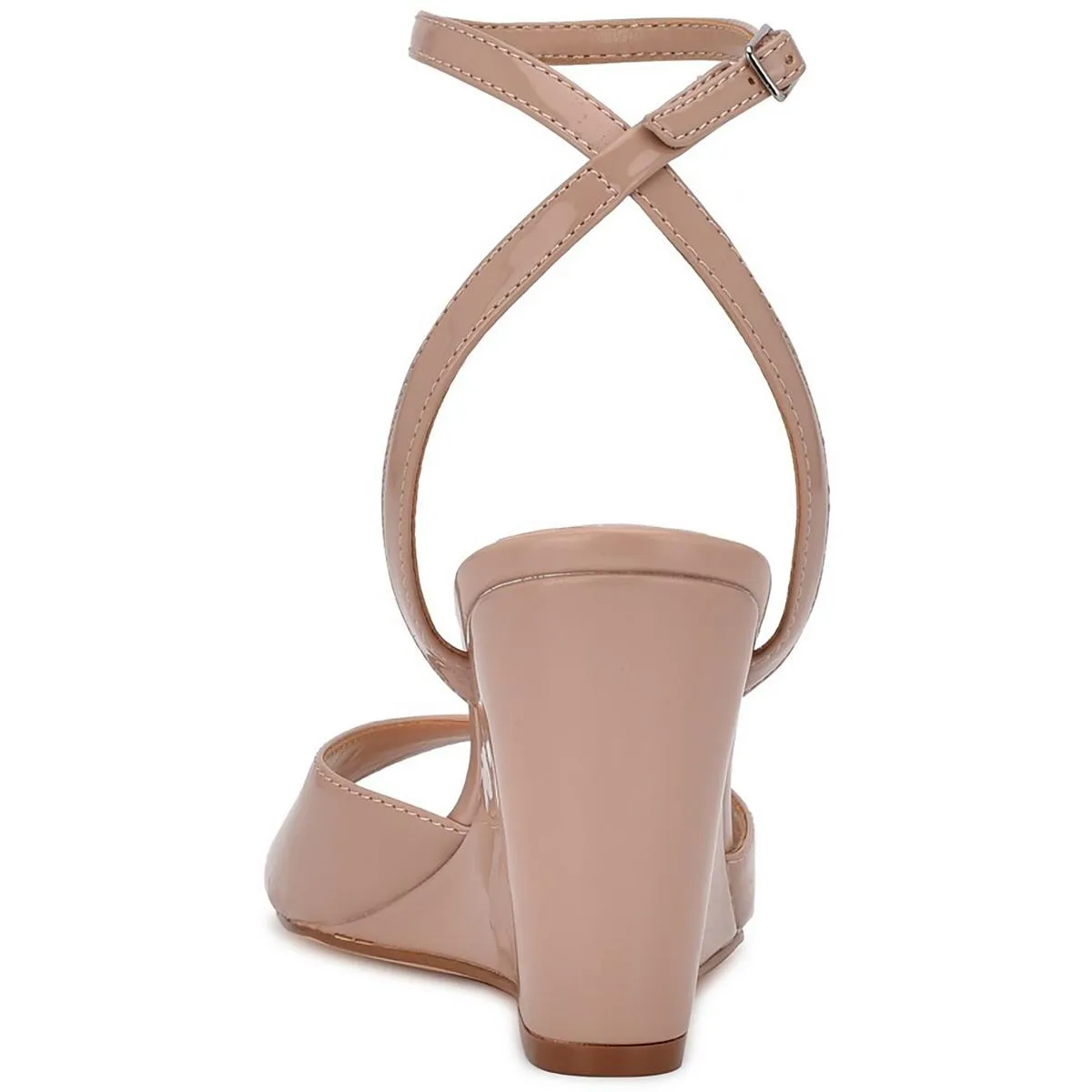 Nevr Womens Patent Dressy Wedge Sandals
