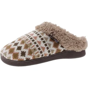 Nordic Womens Indoor/Outdoor Faux Fur Slip-On Slippers