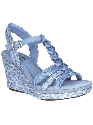 Oliza Womens Faux Suede Wedge Sandals