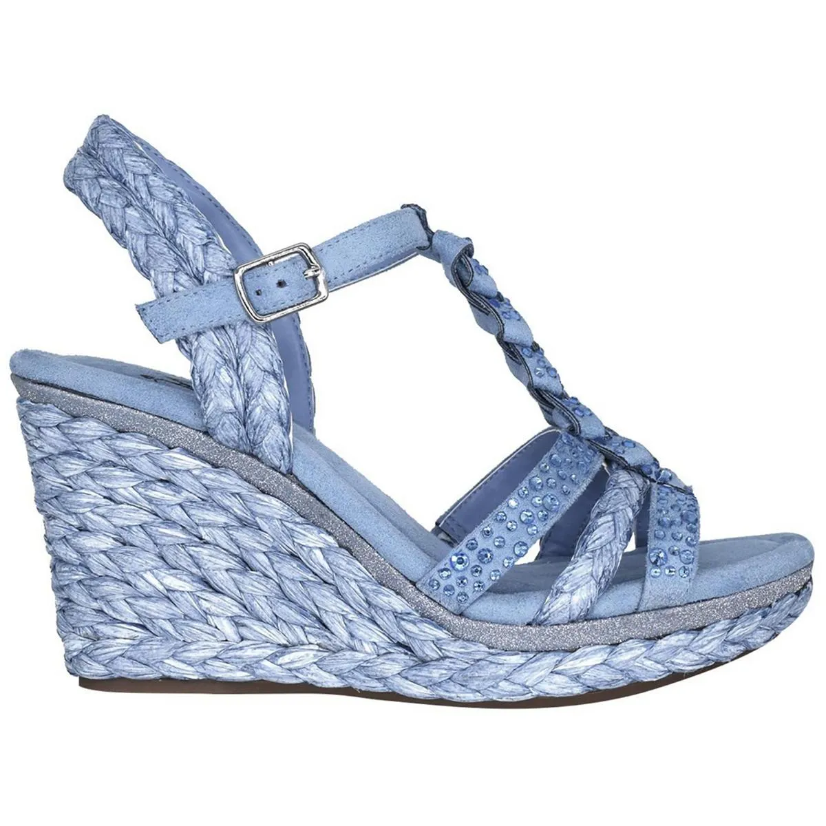 Oliza Womens Faux Suede Wedge Sandals