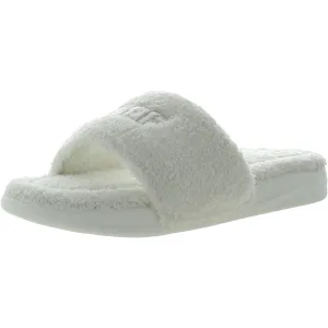 One Chill Womens Faux Fur French Terry Slide Slippers