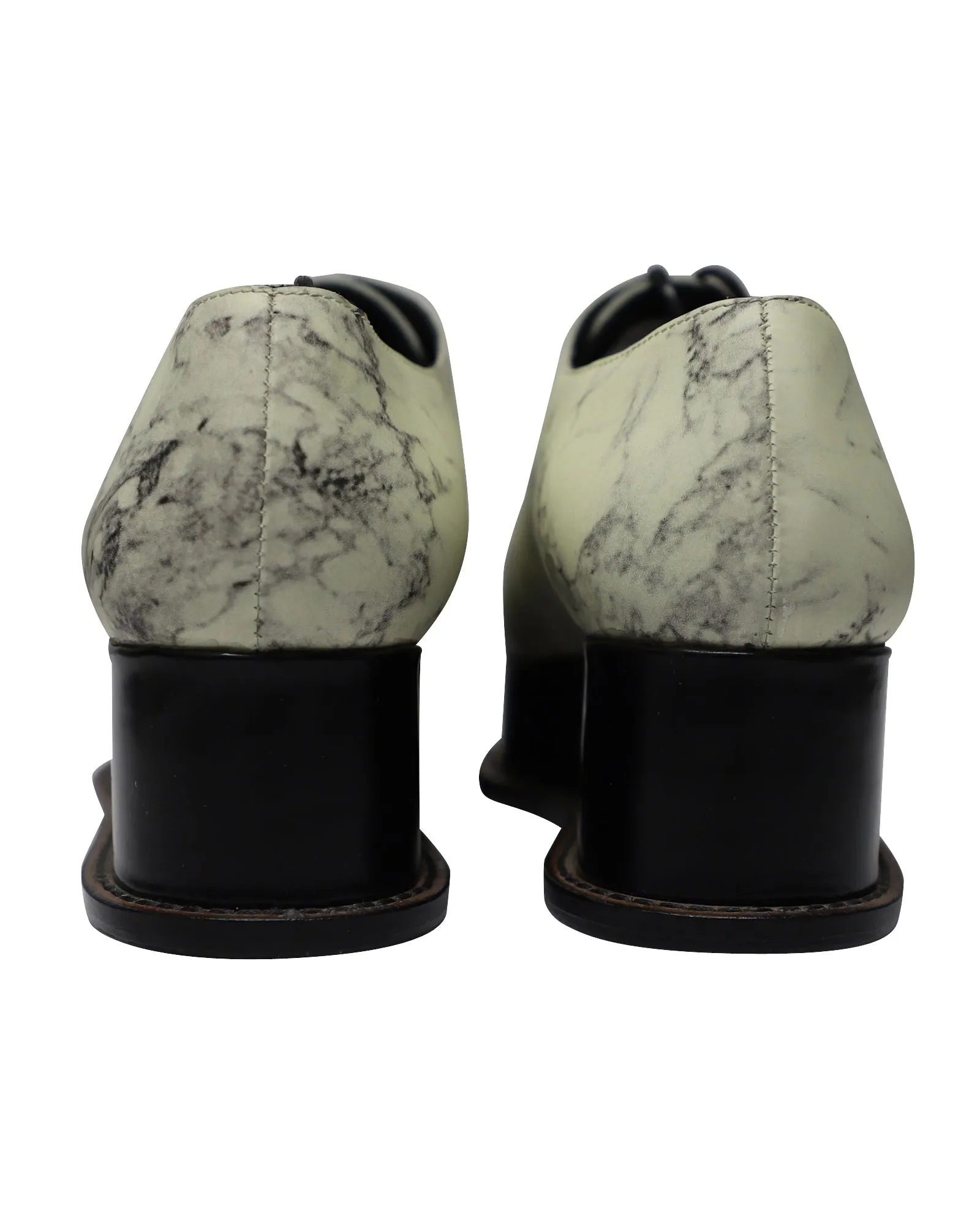 Opening Ceremony Eleanora Platform Oxfords in Marble Print Leather