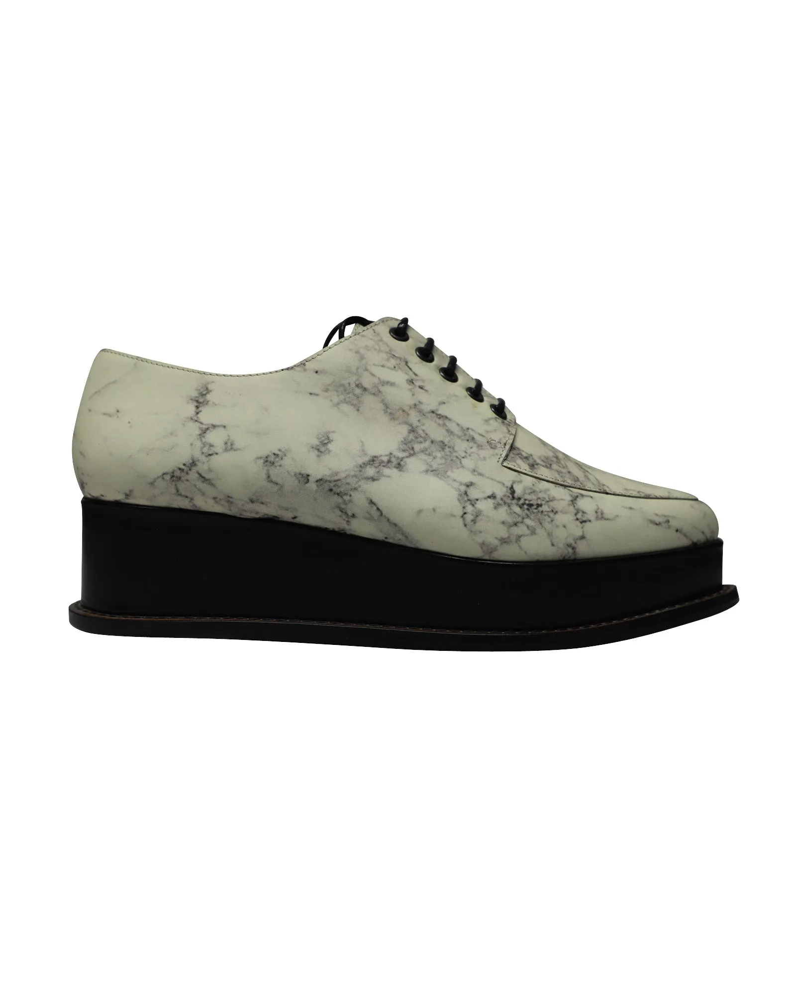 Opening Ceremony Eleanora Platform Oxfords in Marble Print Leather