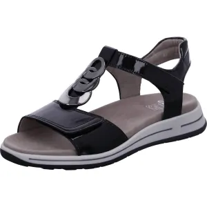 Oregon Sandals In Black Patent