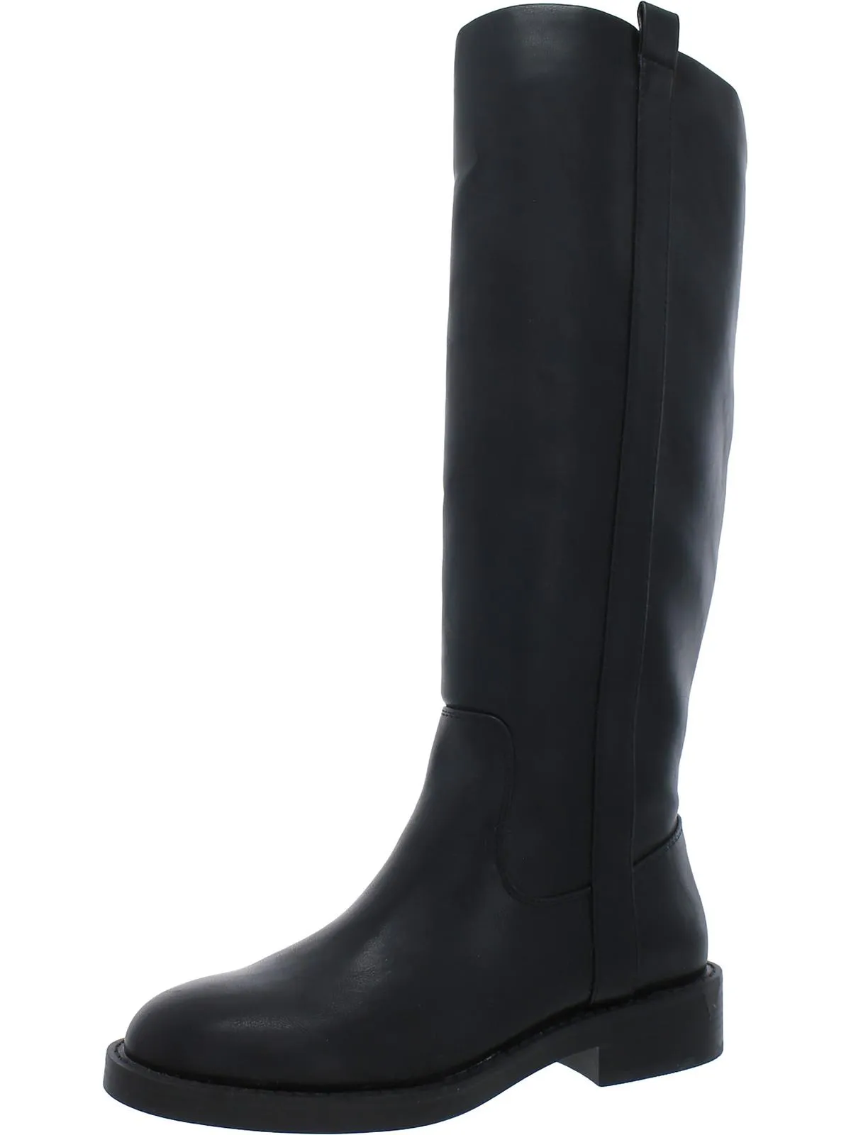 Pennie Womens Faux Leather Round Toe Knee-High Boots
