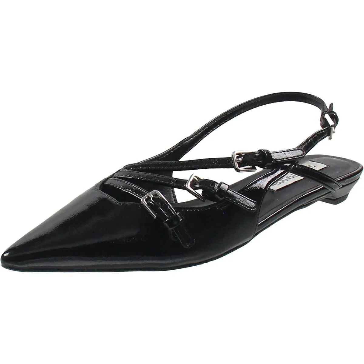 Peony Womens Strappy Leather Slingback Slippers