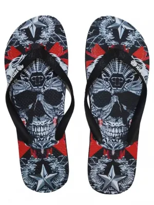 Philipp Plein  Graphic Flip Flops for Women's Women