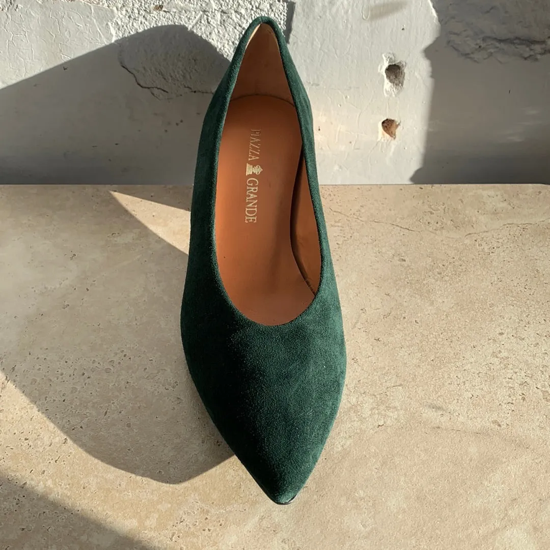 Piazza Grande Ingrid Green Suede