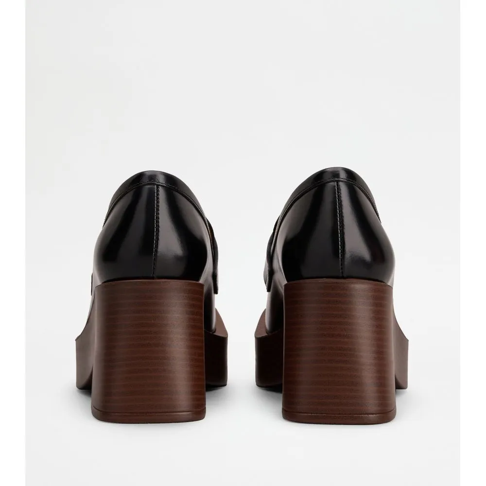 Platform Loafers in Leather
