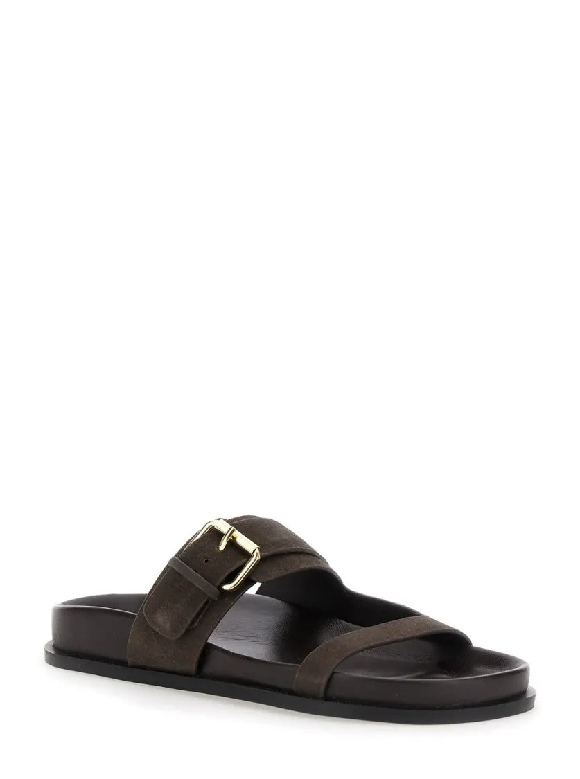 Prince' Brown Sandals With Buckle Closure