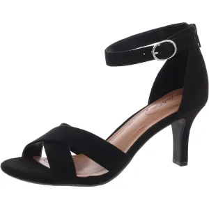 Priyaa Womens Faux Suede Padded Insole Heels