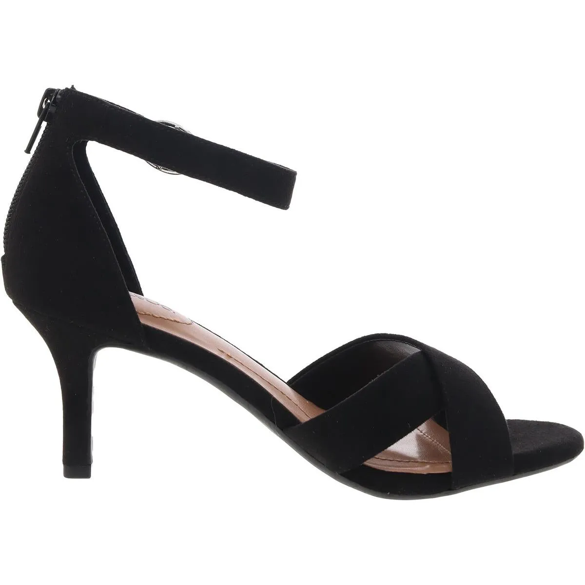 Priyaa Womens Faux Suede Padded Insole Heels