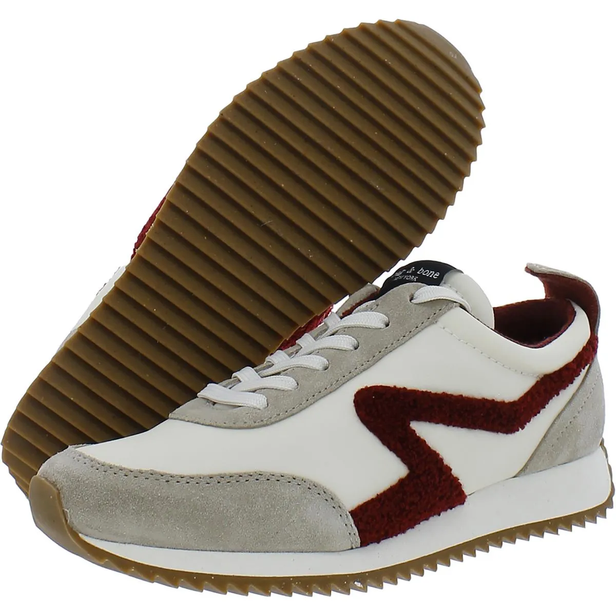 Retro Runner Womens Mixed Media Trainers Athletic and Training Shoes