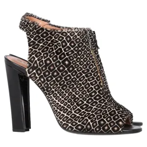 Roland Mouret Printed High Heel Boots in Multicolor Ponyhair
