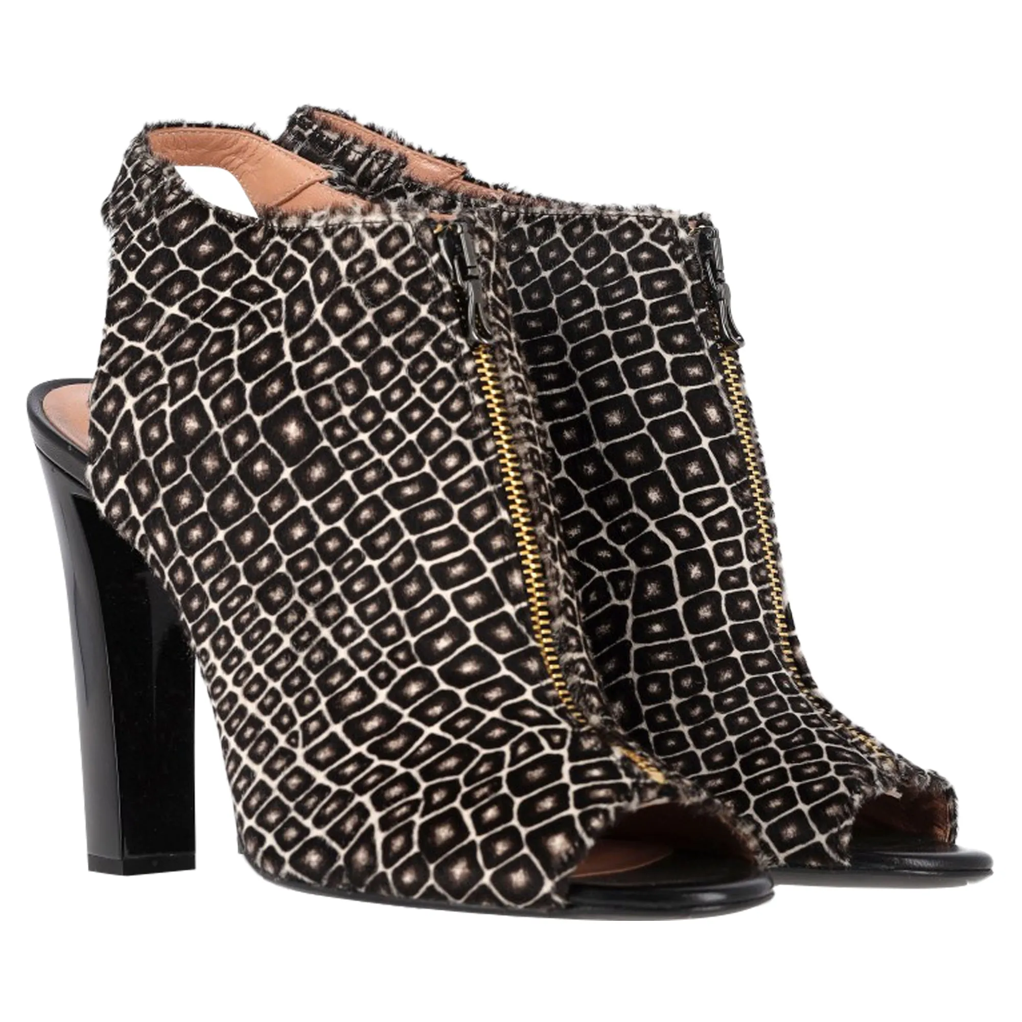 Roland Mouret Printed High Heel Boots in Multicolor Ponyhair