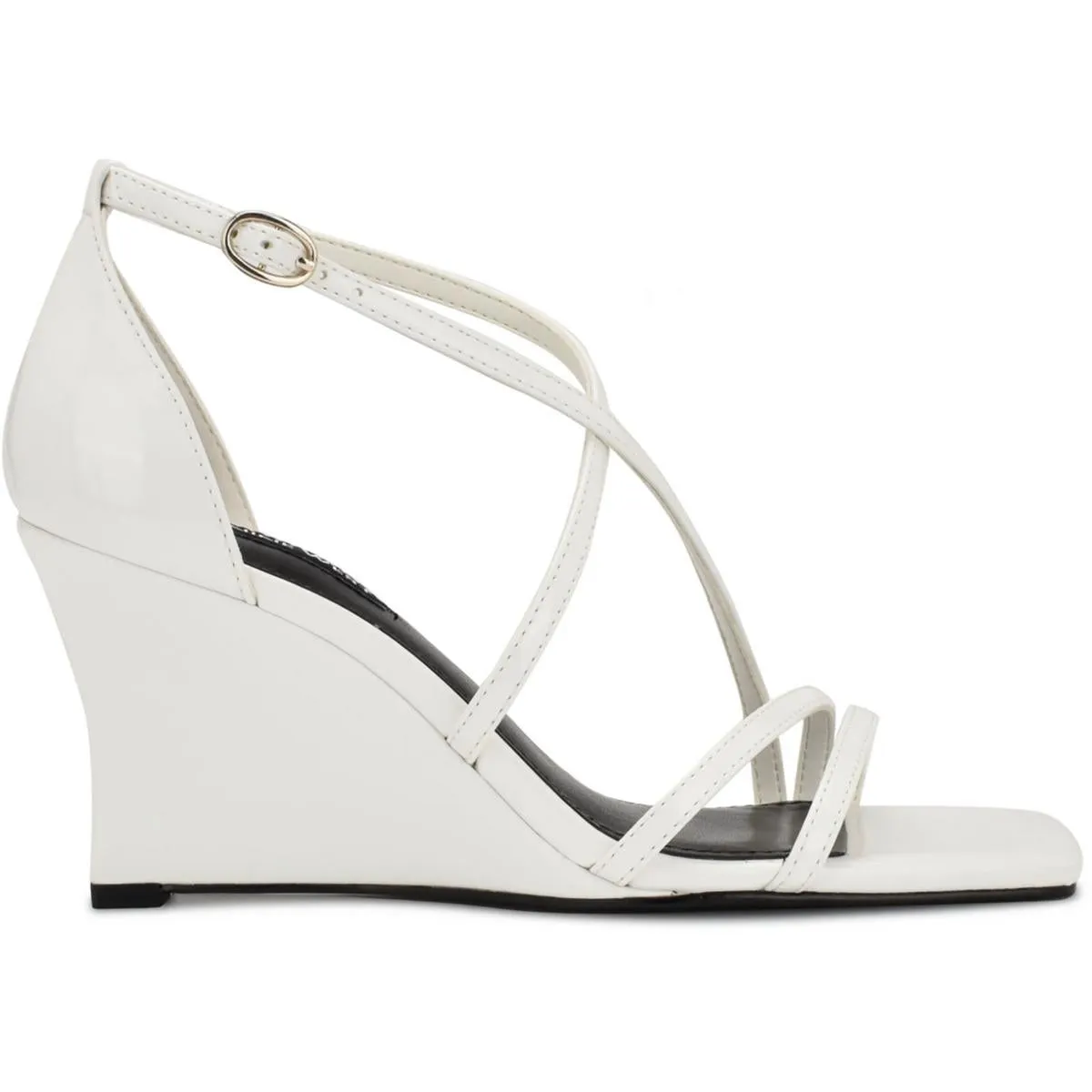 ROLGA3 Womens Square toe Casual Wedge Sandals